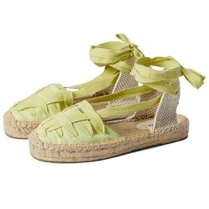 Soludos – Luella Lace-Up EspadrilleBright Citron Size 7.5